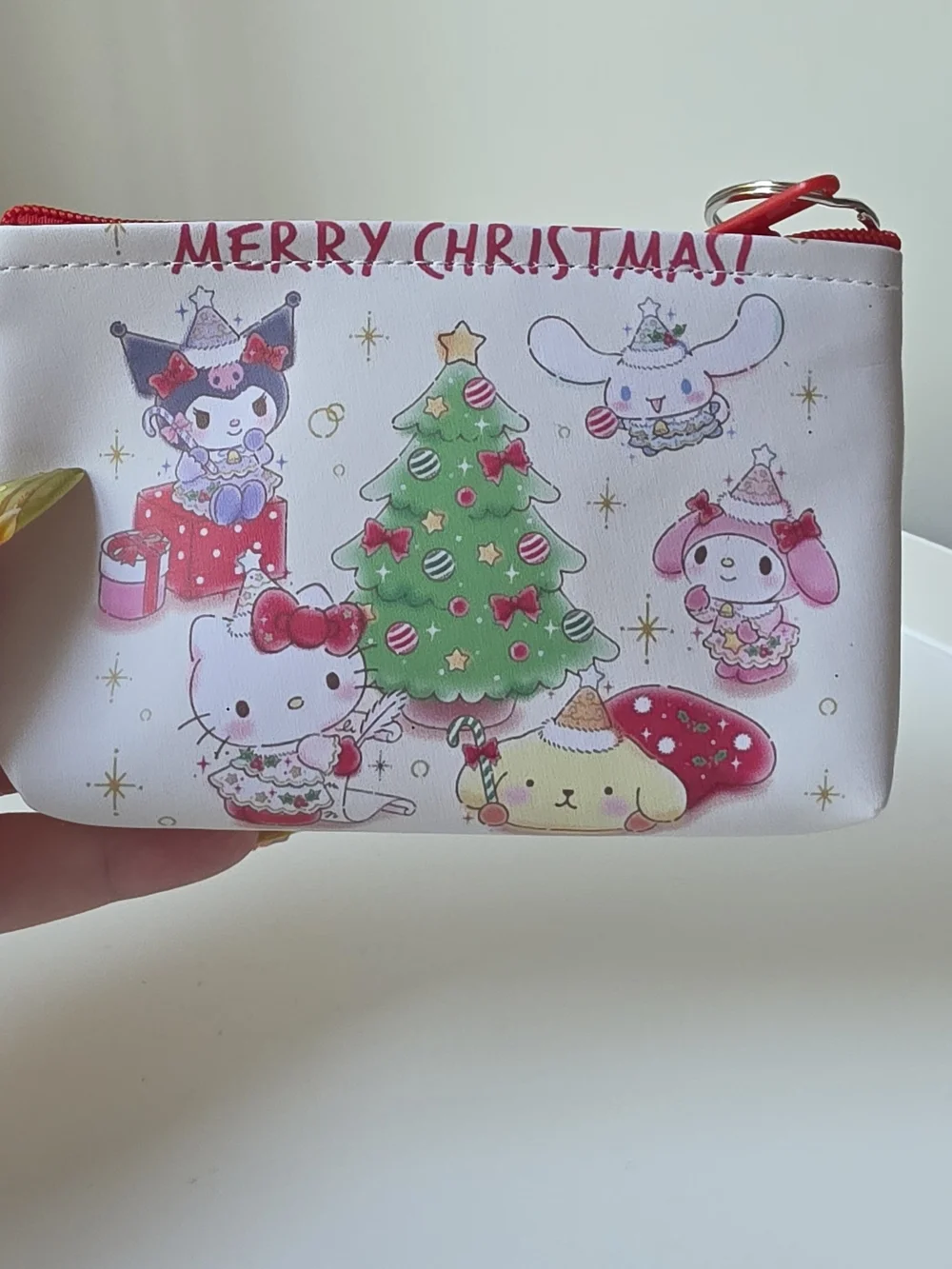 Sanrio Kids Christmas Character Coin Purse - White/Red
